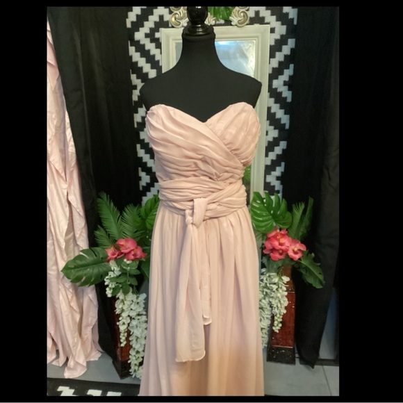 WFT-027 Chic Strapless Blush Dress Plus Size 3X - Picture 5 of 9